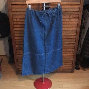 VINTAGE Marisa Christina Denim Midi Skirt Large